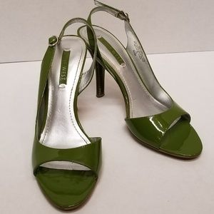 Green Nine West Sling Backs